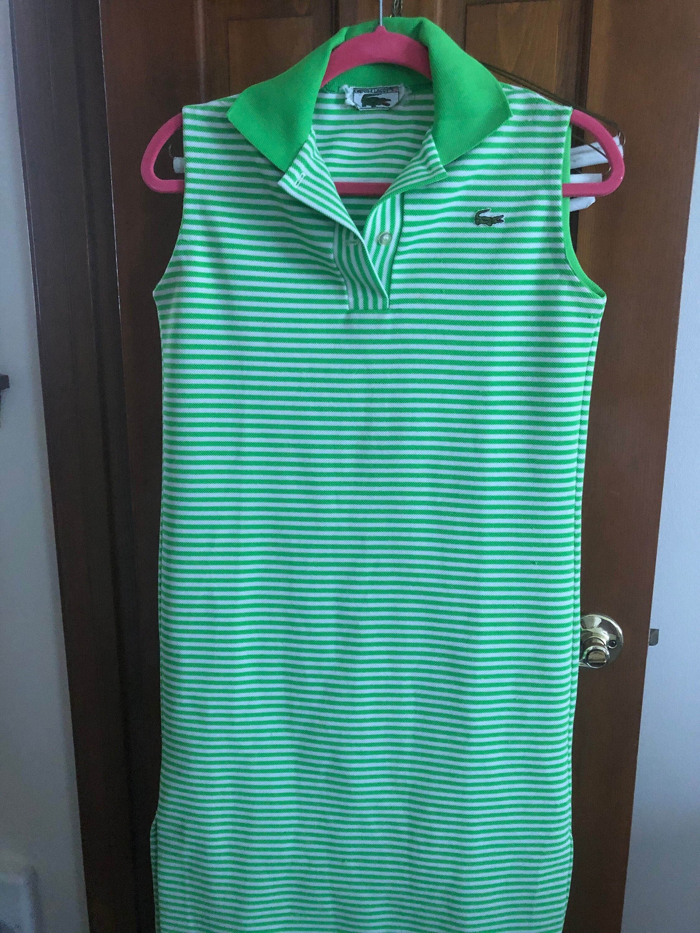 Lacoste striped top polo dress