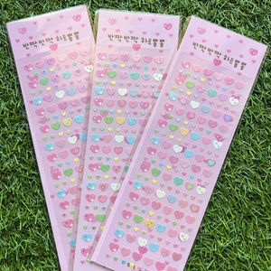 Cute heart polco deco stickers