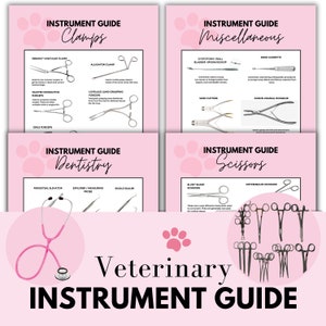 Guía de Instrumentación Veterinaria Póster de Instrumental Quirúrgico DESCARGA DIGITAL 8 Páginas