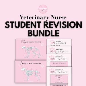 Veterinary Nursing Student Revision Quiz Pack DIGITAL DOWNLOAD 8 Page