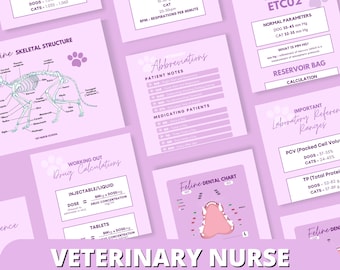 Lilac Veterinary Nurse Reference Guides