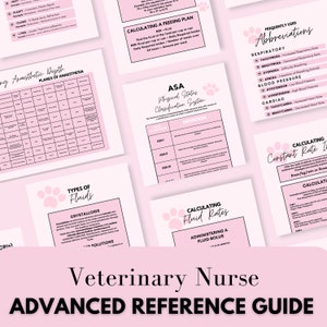 Advanced Veterinary Nursing Reference Guides DIGITAL DOWNLOAD