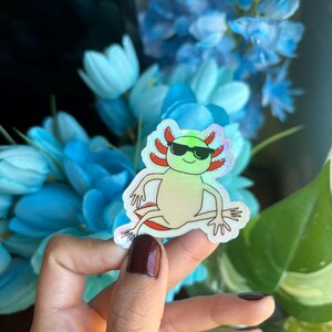 Holographic Axolotl Sticker