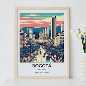 Bogotá Poster, Bogotá, Colombia Picture, Retro Style - Wall Art Inspired by the Beauty of Bogotá