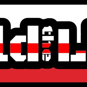 Puede incluir: Una estrella azul y blanca con una franja roja y blanca sobre un fondo blanco. El texto "Hold the Line" está en letras negras con una franja roja y blanca.