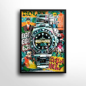 Time is Rolex Poster, Finance Wall Art, Rolex Art, Perfect Gift, Pop Art, Contemporary Home Decor, Home Office Wall Decor, Man Cave print
