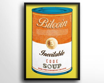 Bitcoin Poster, Crypto Wall Art, Gift for boyfriend, Bitcoin Print, Mens Gift, Crypto Art, Contemporary Wall Decor, Perfect for Home Office