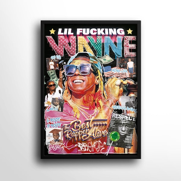 Cartel de Lil Wayne, Tha Carter, arte de pared de rapero, cartel de rapero, regalo, decoración de pared de hip hop, arte musical