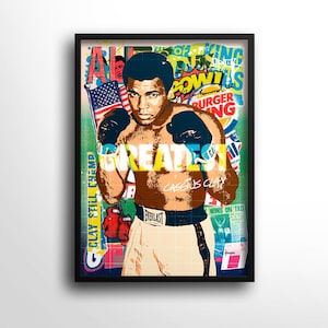 Muhammad Ali Poster Vol 2, Boxing Art, Gift for boyfriend, Mens Gift, Man Cave Gift, Gift for Sport Fan, Boxing Wall Decor