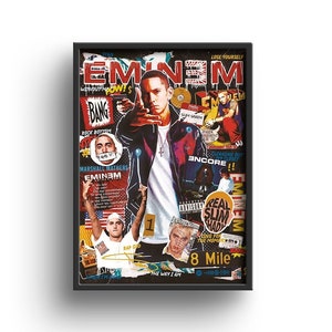 Eminem Poster, Rapper Wall Art, Gift for boyfriend, Mens Gift, Contemporary Wall Decor, Music