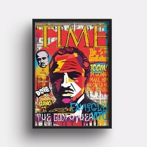 The Godfather Poster, Don Vito Corleone Wall Decor, Perfect Gift, Pop Art, Contemporary Home Decor, Gift for Boyfriend