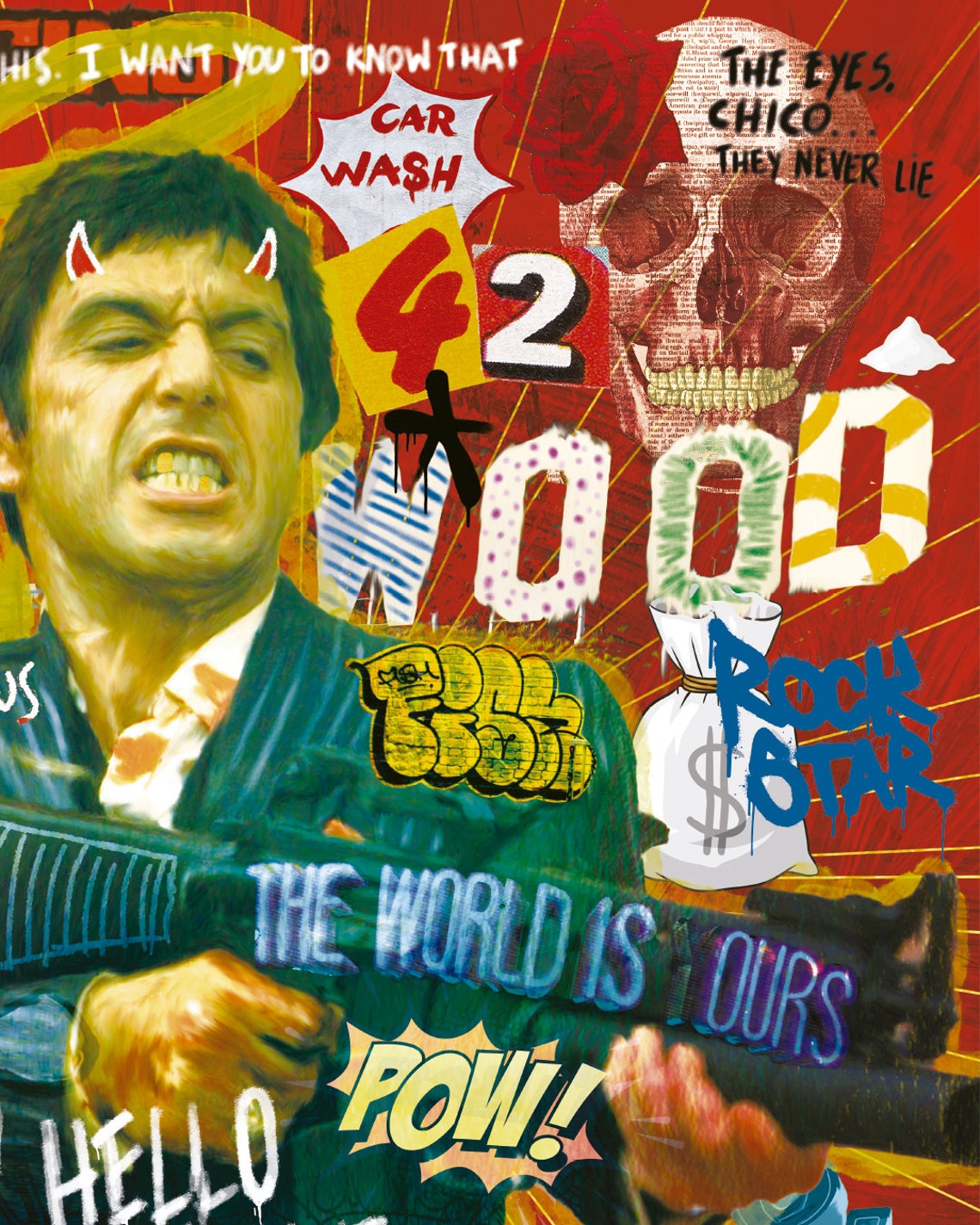 Scarface Al Pacino Poster Movie Wall Art Perfect Gift Pop - Etsy Canada