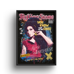 Póster de Amy Winehouse, Arte mural musical, Regalo para novia, Decoración de pared contemporánea, Impresión de Amy, Decoración del hogar, Personajes inspiradores