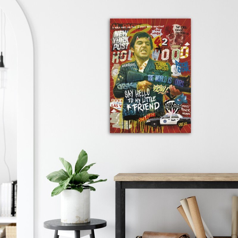 Scarface Al Pacino Poster, Movie Wall Art, Pop Art, Contemporary Home ...