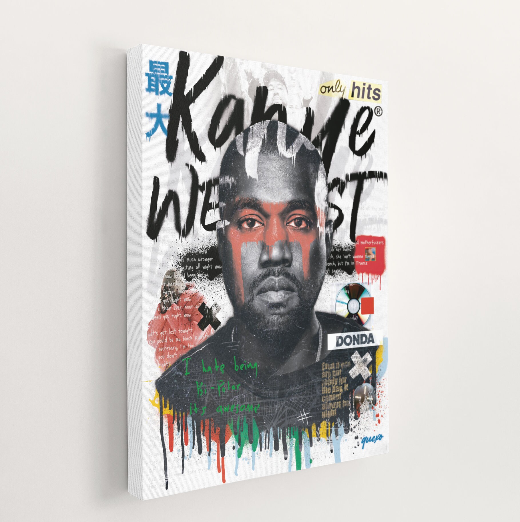 Kanye West Inspired Poster Ye Art Rapper Wall Art Rapper Etsy