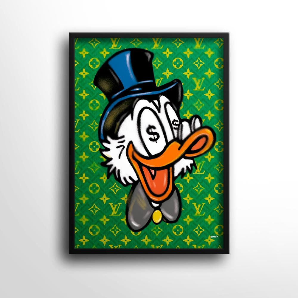 Uncle Scrooge LV Poster, Finance Wall Art, Perfect Gift, Pop Art, Contemporary Home Decor, Home Office Wall Decor