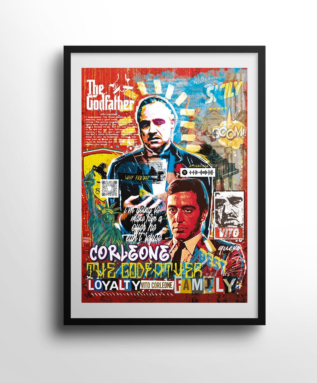 The Godfather Poster, Don Vito Corleone Wall Decor, Perfect Gift, Pop