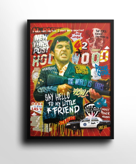 Scarface Al Pacino Poster Movie Wall Art Perfect Gift Pop | Etsy