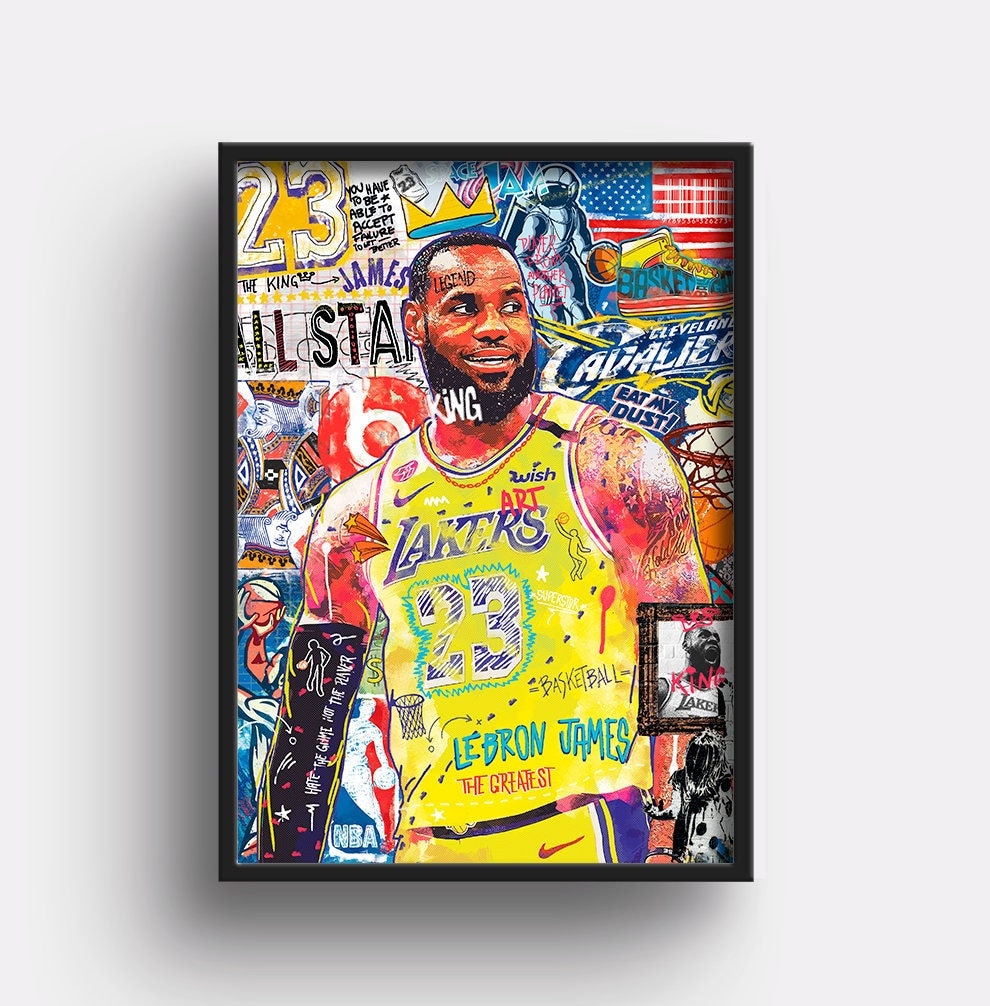 LeBron James Poster, Gift for boyfriend