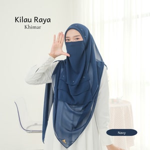 Kilau Raya Khimar, Pashmina Instan, Pashmina Syari, Instan Hijab with Niqab, Instan Khimar, Instan Hijab for Muslim Women, Niqab Veil,