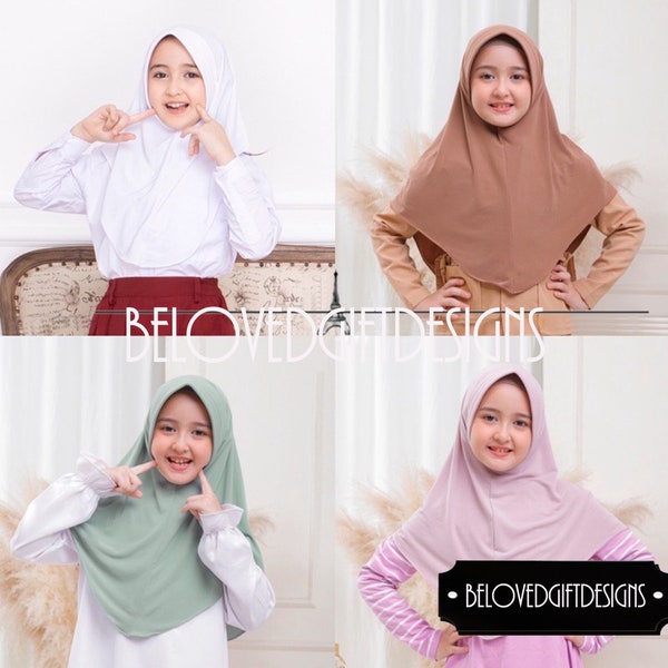 Buy one get one free Bergo Hamidah Instant For 7-13 Years Old | Bergo Hamidah School Children's Instant Hijab Hijab