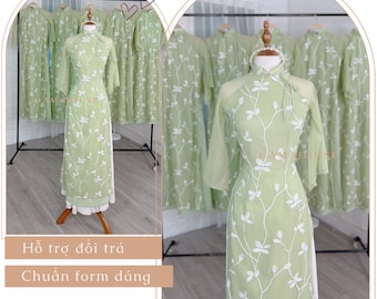 Pre-made Vietnamese Modernized Ao Dai For Women, Ao Dai For Women, Ao Dai For Girls, Vietnamese Dress For Women, Ao Dai Dress For Women