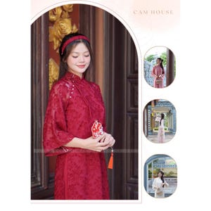 Áo dài cách tân -Innovative ao dai with embroidered, Ao Dai For Women, Vietnamese Dress For Women,Ao Dai For Women, Ao dai for Wedding
