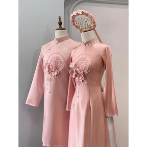 Áo Dài Cặp Nam Nữ Cưới Hỏi Đính Kết Thủ Công -Handmade Ao Dai for Men and Women for Weddings -Wedding Dress | Ao Dai For Bride|