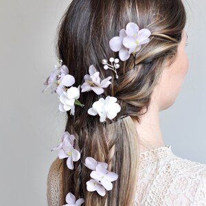 Flower Hairpins, Wedding Hairstyle Bride, Bridal Hair Accessories, Wedding Hairpins, Hair Pin Vine Bridal, Flower Girl Accessories image 2