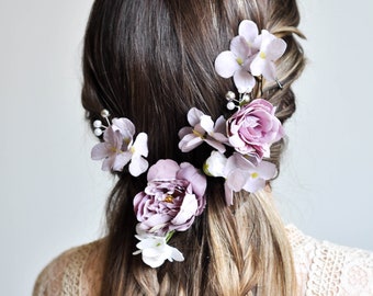 Hair Flower Accessories, Flower Hairpins, Wedding Hair Pins, Bride Hair Accessories, Flower Girl Accessories, Bride Flower Crown, Bridal