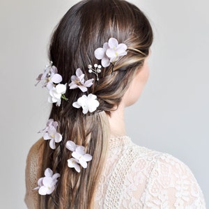 Flower Hairpins, Wedding Hairstyle Bride, Bridal Hair Accessories, Wedding Hairpins, Hair Pin Vine Bridal, Flower Girl Accessories image 3
