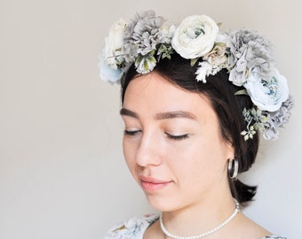 Flower Crown Wedding, Flower Girl Crown, Wedding HairPiece, Weding headband, Artificial Flower Wreath, Headband, Hair Flowers, Flower Wreath