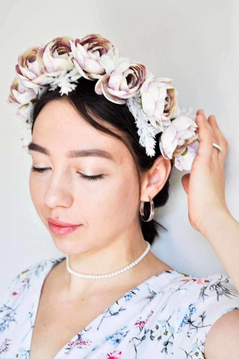 Flower Girl Crown, Wedding Flower Crown, Blush Pink Flower Crown