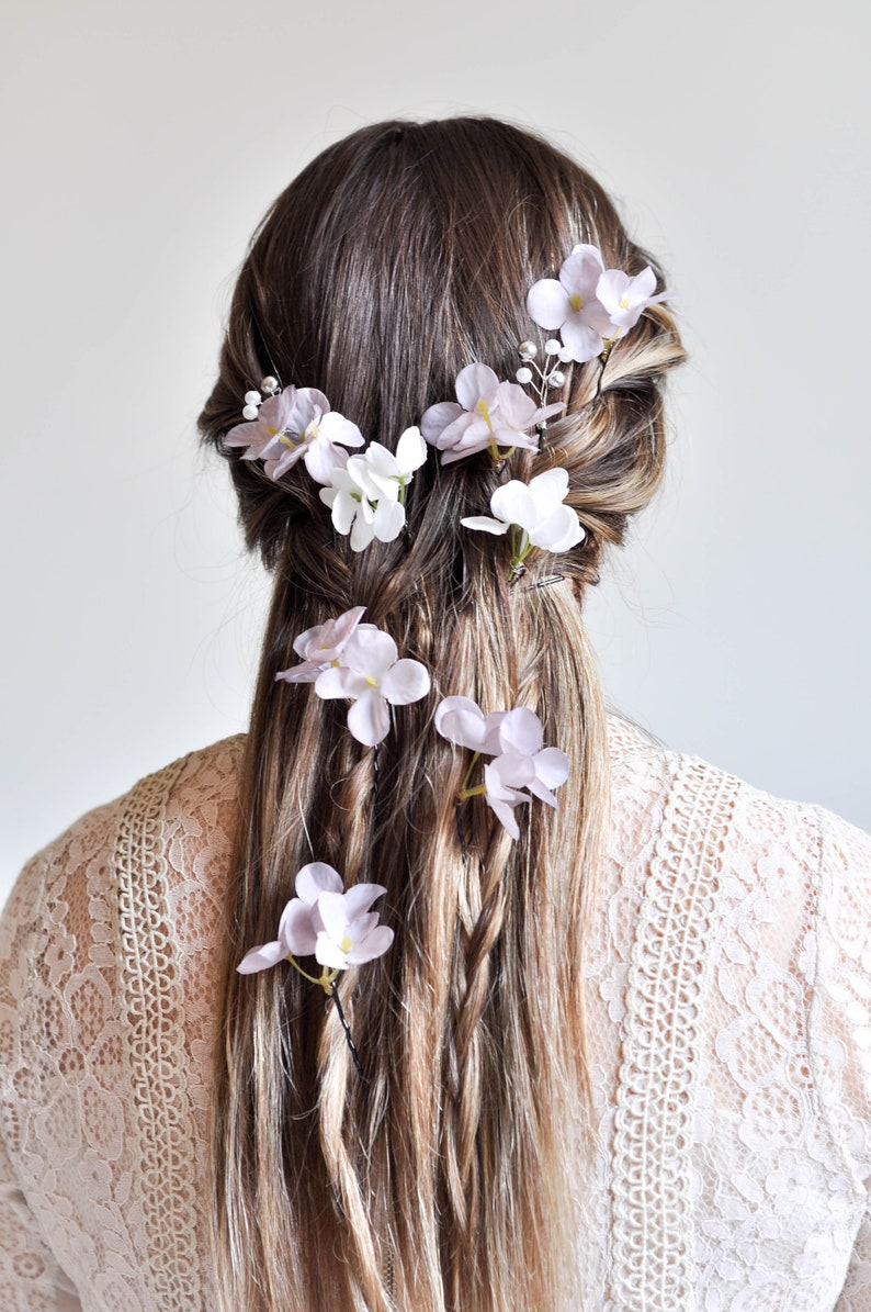 Épingles à cheveux à fleurs, Mariée de coiffure de mariage, Accessoires de cheveux de mariée, Épingles à cheveux de mariage, Épingle à cheveux Vine Bridal, Accessoires de fille de fleur image 4