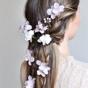 Épingles à cheveux à fleurs, Mariée de coiffure de mariage, Accessoires de cheveux de mariée, Épingles à cheveux de mariage, Épingle à cheveux Vine Bridal, Accessoires de fille de fleur image 9