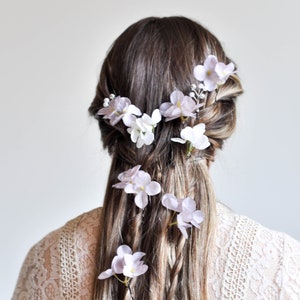 Flower Hairpins, Wedding Hairstyle Bride, Bridal Hair Accessories, Wedding Hairpins, Hair Pin Vine Bridal, Flower Girl Accessories image 5