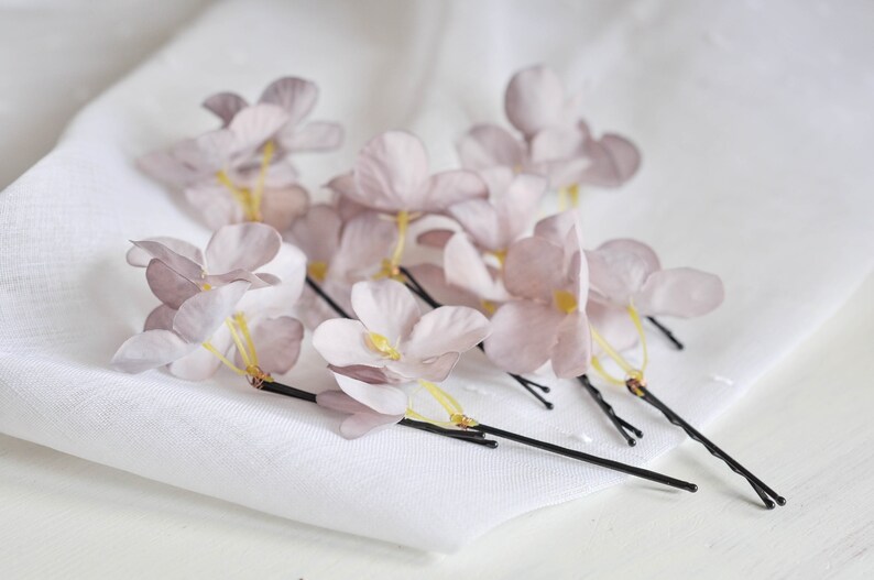 Flower Hairpins, Wedding Hairstyle Bride, Bridal Hair Accessories, Wedding Hairpins, Hair Pin Vine Bridal, Flower Girl Accessories image 10