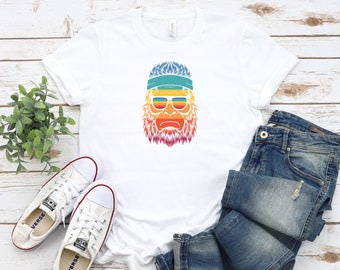 Retro Sasquatch T-Shirt: Vibrant Bigfoot Graphic Tee