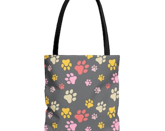 Hundtassavtryck tygväska: Shoppingväska i polyestercanvas