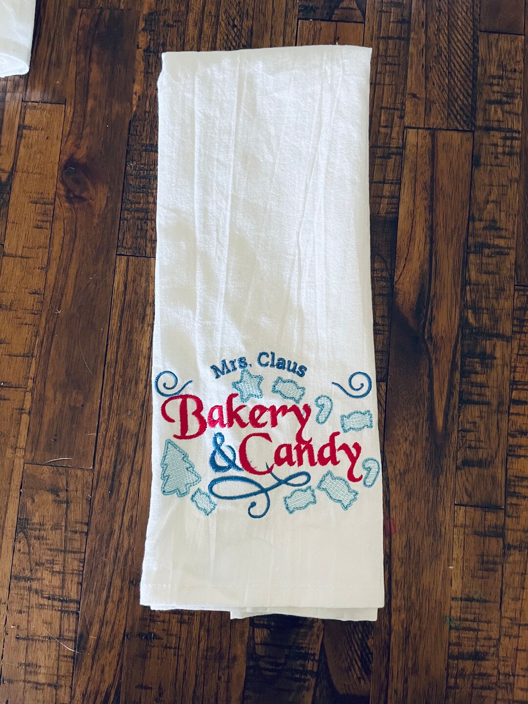Christmas Tea Towels Embroidered Kitchen Towels Embroidered - Etsy