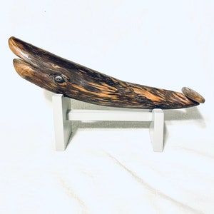 Ballena de madera flotante de pino de corazón natural que se ha convertido en una ballena, ballena de pino de corazón, figura de ballena de madera, POR FAVOR LEA LA DESCRIPCIÓN