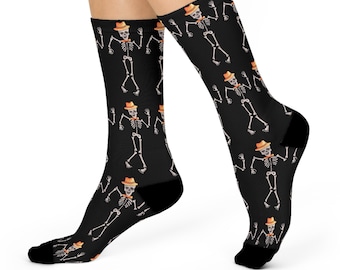 Halloween Socks with Skeleton Crew Design, Cushioned Fit