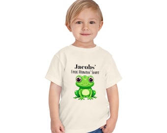 Personalized Frog Toddler Tee: Custom Kids Graphic Shirt