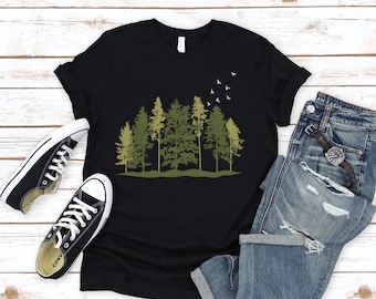 Forest Trees T-Shirt: Scenic Nature Top