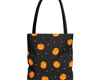 Halloween Tote Bag: Pumpkin Jack O'Lantern Design - Eco-Friendly