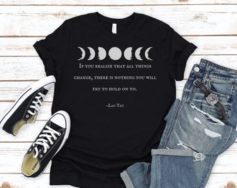 Lao Tzu Quote T-shirt: Moon Phases Graphic Tee - Etsy