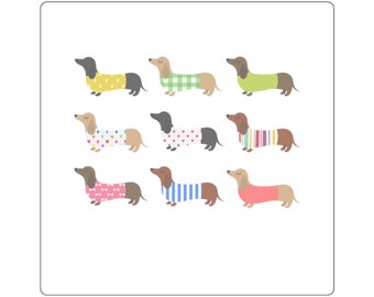 Dachshund Square Stickers