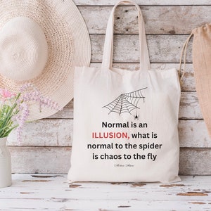 Morticia Addams Quote Cotton Canvas Tote Bag