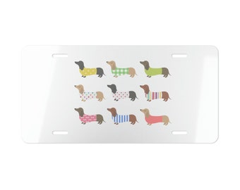 Dachshund vanity plate, license plate dachshund, dachshund license plate