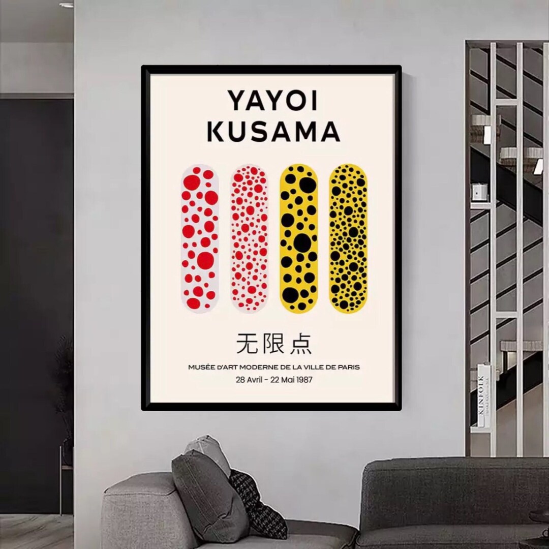 159. Painting Yayoi Kusama Yayoi Kusama Wall Art Wall Etsy